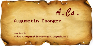 Augusztin Csongor névjegykártya