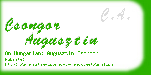 csongor augusztin business card